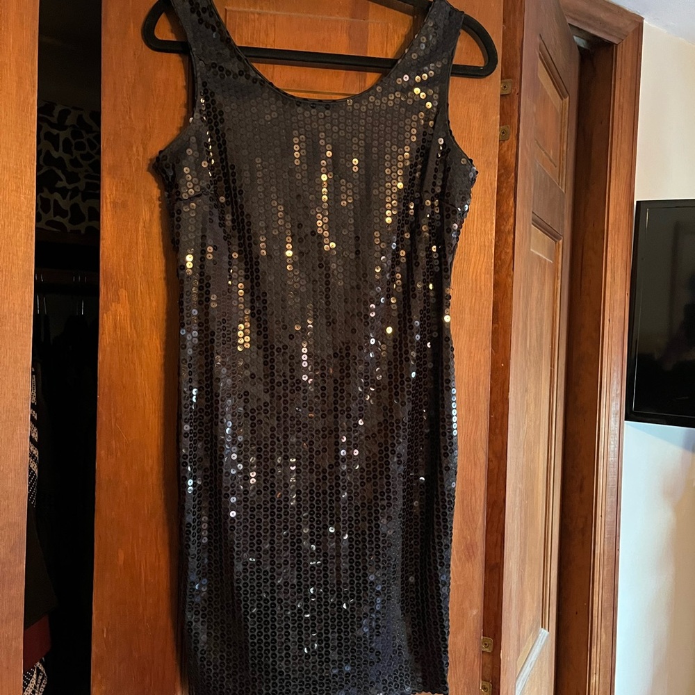 Black sequin dress